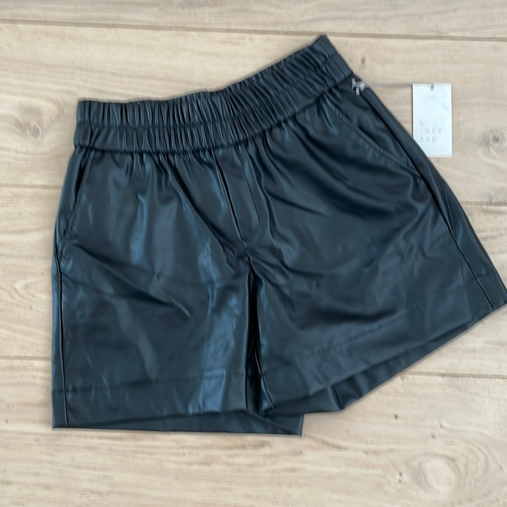 A new day vegan leather shorts